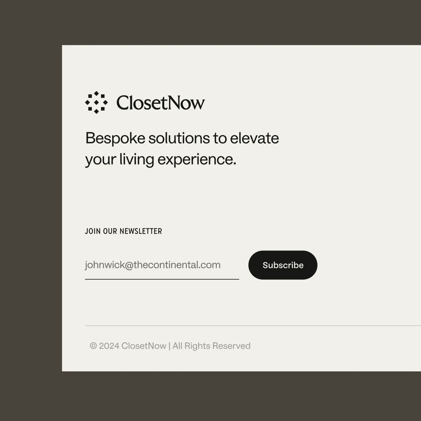 ClosetNow website pages